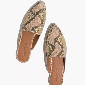 Madewell Frances Mule in Snake Embossed Leather